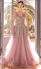 Andrea and Leo A1416 - Beaded Lace Applique A-Line Prom Gown - designer prom dress at Silhouette Dresses