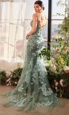 Andrea and Leo A1421 - V-Neck Beaded Embroidered Prom Gown - detail view