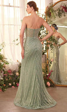 Andrea and Leo A1436 - Asymmetric Fan Bodice Evening Gown - back view