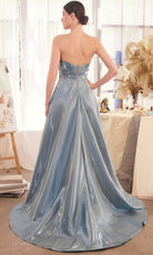 Andrea and Leo A1439 - Strapless Pleated Bodice Prom Gown - back view