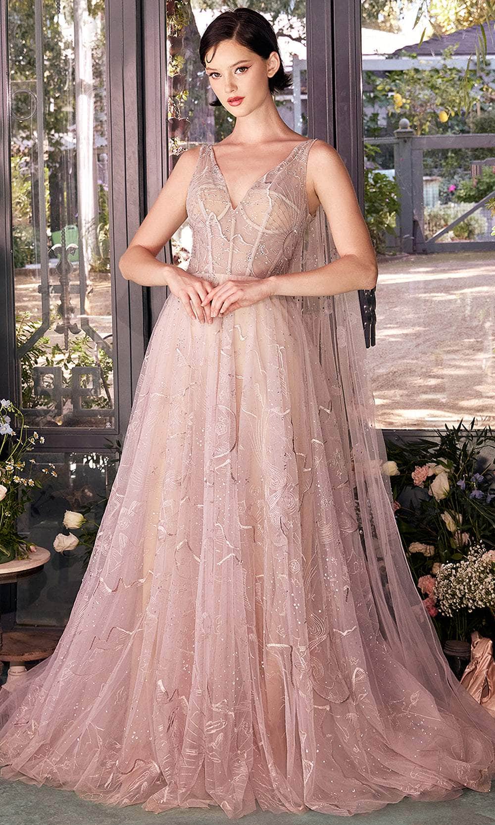 Andrea and Leo A1459 - Star Sign Embroidered A-Line Evening Gown - designer prom dress at Silhouette Dresses