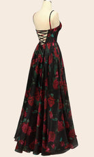 Andrea and Leo A1465 - Corset Back Floral Print Evening Gown