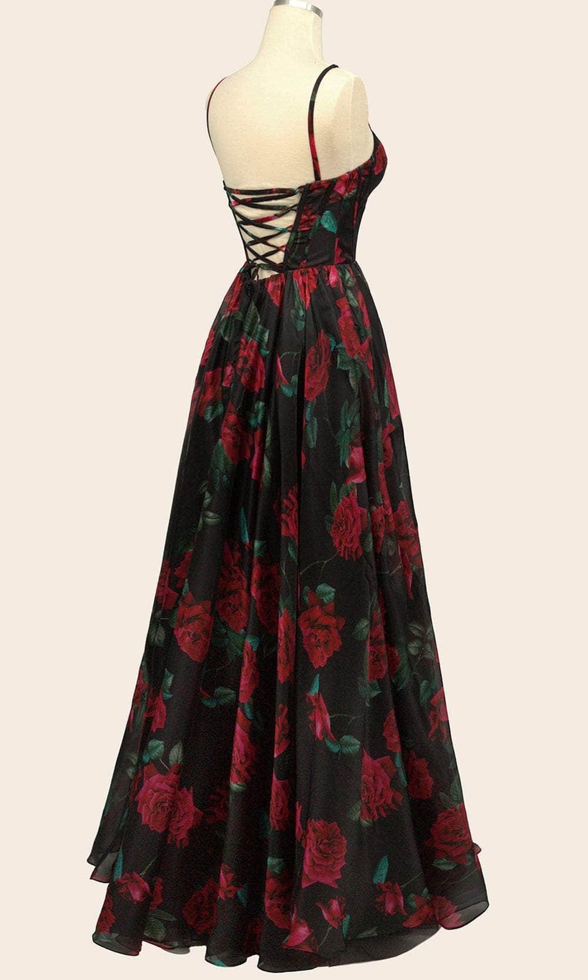 Andrea and Leo A1465 - Corset Back Floral Print Evening Gown