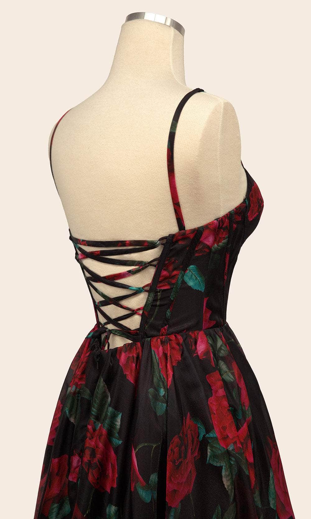 Andrea and Leo A1465 - Corset Back Floral Print Evening Gown - view 4