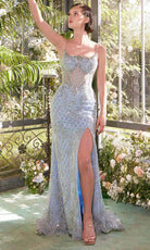 Andrea and Leo A1470 - Jeweled Bodice Spaghetti Straps Prom Gown - view 4