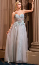 Andrea and Leo A1478 - Beaded Floral Sweetheart Ballgown