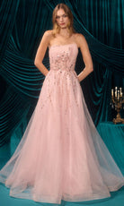 Andrea and Leo A1491 - Beaded A-Line Skirt Evening Gown