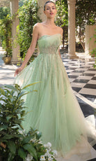 Andrea and Leo A1491 - Beaded A-Line Skirt Evening Gown - Silhouette Dresses