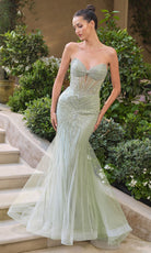 Andrea and Leo A1492 - Beaded Tulle Mermaid Prom Gown - Silhouette Dresses