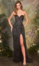 Andrea and Leo A1494 - Sweetheart Neck Beaded Evening Gown