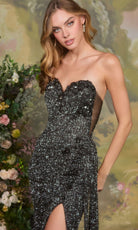 Andrea and Leo A1494 - Sweetheart Neck Beaded Evening Gown - Silhouette Dresses
