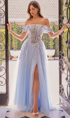 Andrea and Leo A1512 Embroidered Illusion Corset Dress