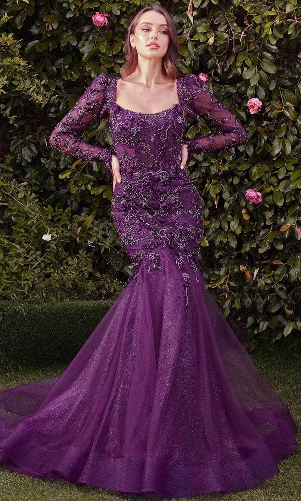 Andrea and Leo MA101 - Appliqued Mermaid Evening Gown - Silhouette Dresses