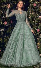 Andrea and Leo MA104 - Embroidered Bolero Evening Dress - view 5