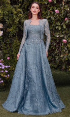 Andrea and Leo MA104 - Embroidered Bolero Evening Dress - detail view