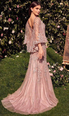 Andrea and Leo MA105 - Cape Sleeve Evening Gown