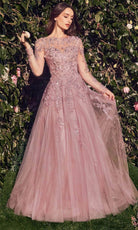 Andrea and Leo MA108 - Illusion Long Sleeve Evening Gown