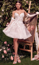 Andrea and Leo WL020 - Lace Short Bridal Gown - Silhouette Dresses