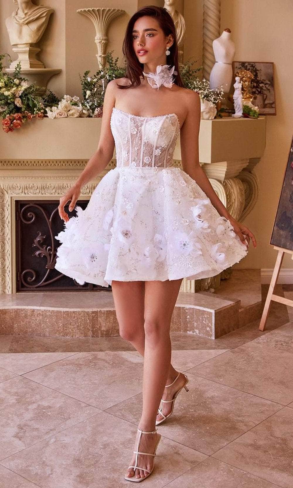 Andrea and Leo WL025 - Corset Mini Bridal Dress - designer wedding dress at Silhouette Dresses