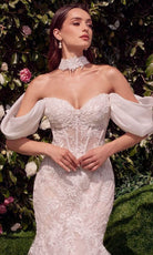 Andrea and Leo WL031 - Draped Shoulder Bridal Gown