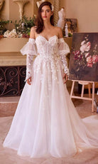 Andrea and Leo WL032 - Floral Applique A-Line Bridal Gown - designer wedding dress at Silhouette Dresses