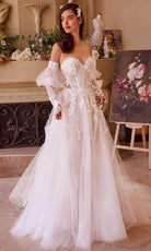 Andrea and Leo WL032 - Floral Applique A-Line Bridal Gown - detail view