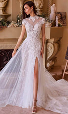 Andrea and Leo WL035 - High Neck Tulle Bridal Gown