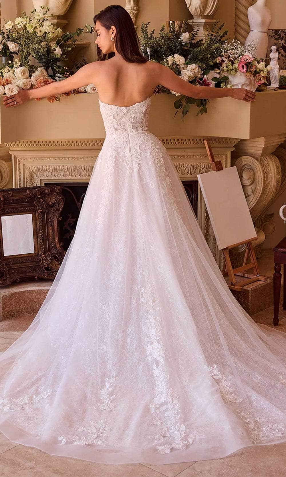 Andrea and Leo WL052 - Floral Detailed Bridal Gown - back view