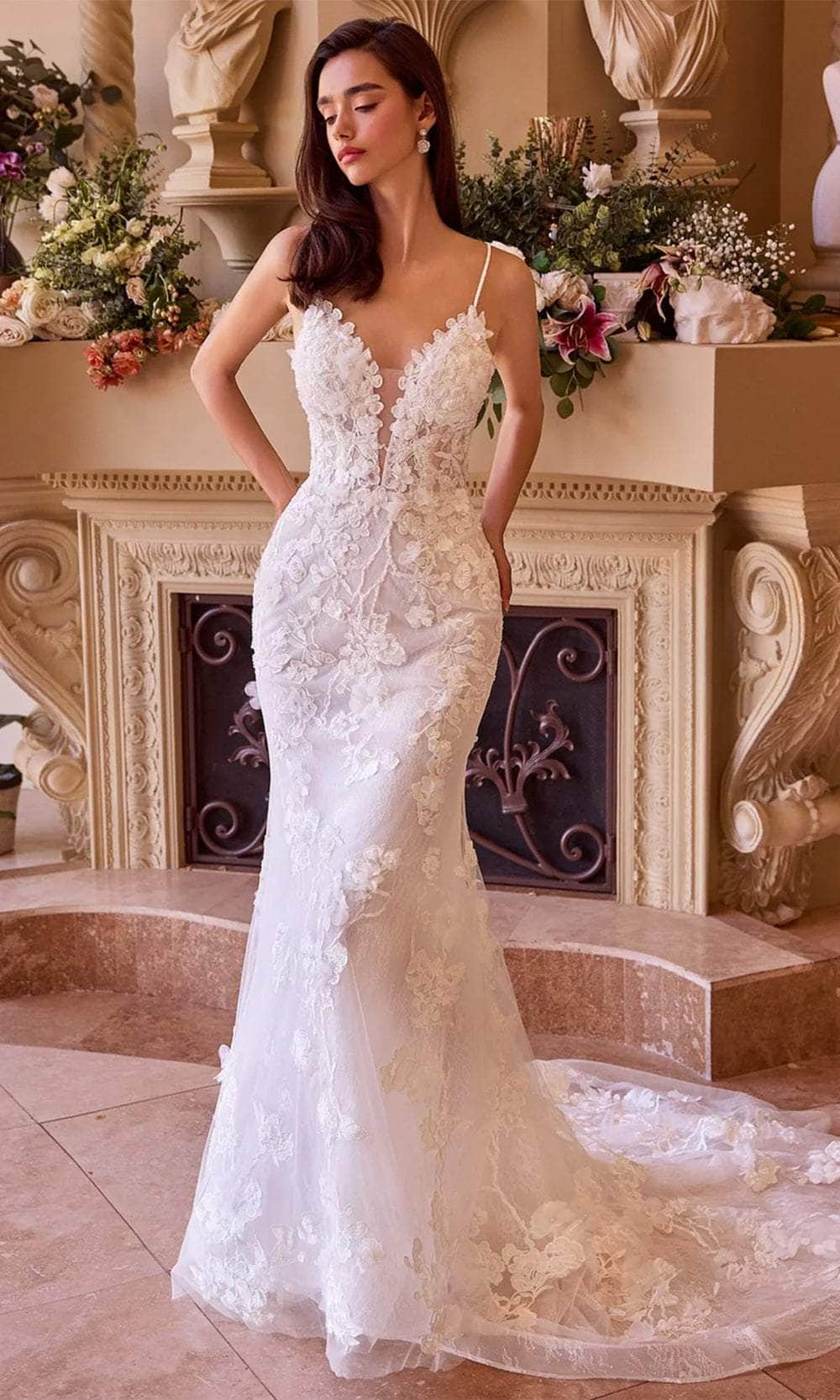 Andrea and Leo WL053 - Sleeveless Floral Bridal Gown - designer wedding dress at Silhouette Dresses