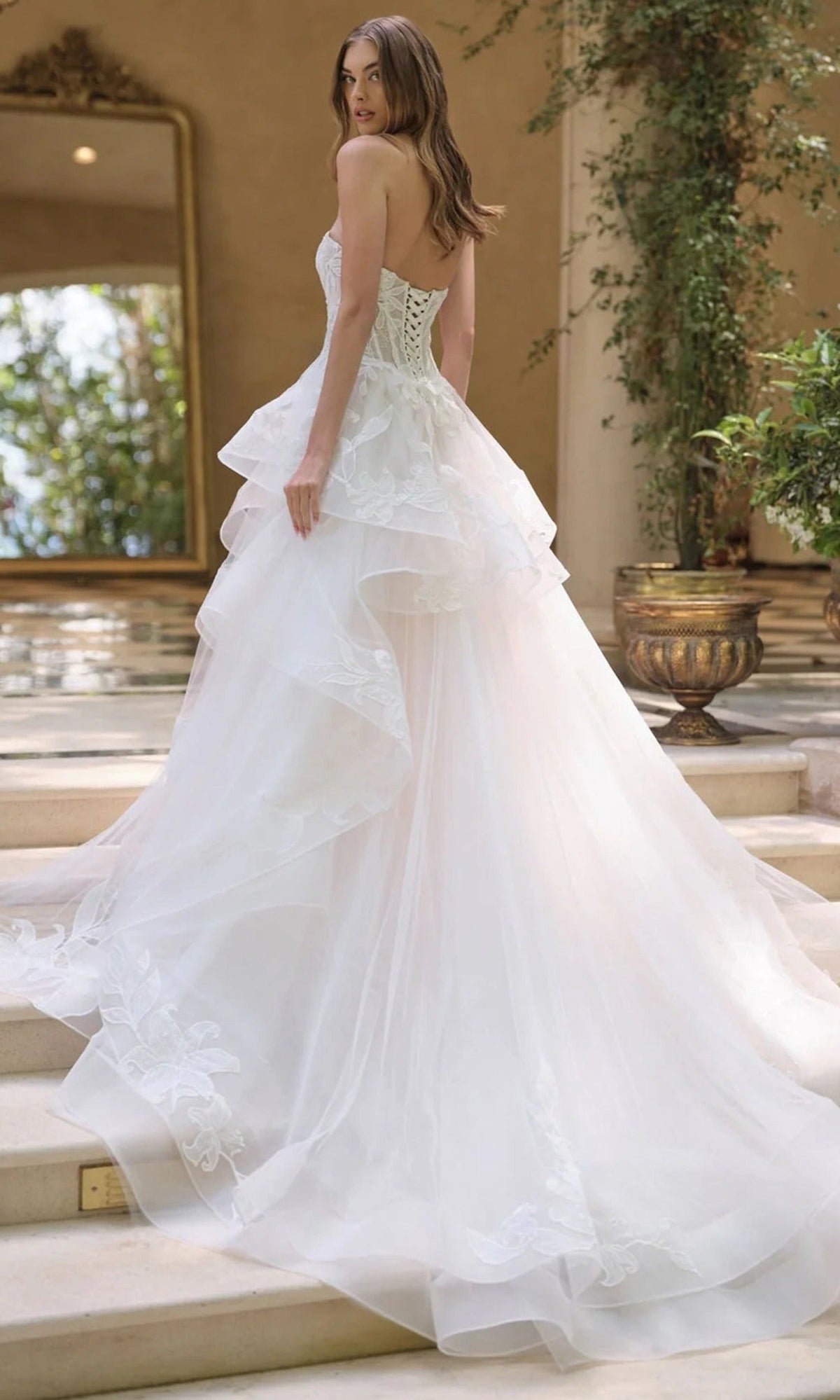 Andrea and Leo WL059 - Sweetheart Tiered Tulle Ballgown