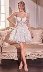 Andrea and Leo WL081 - Floral Detailed Bridal Dress - designer cocktail dress at Silhouette Dresses