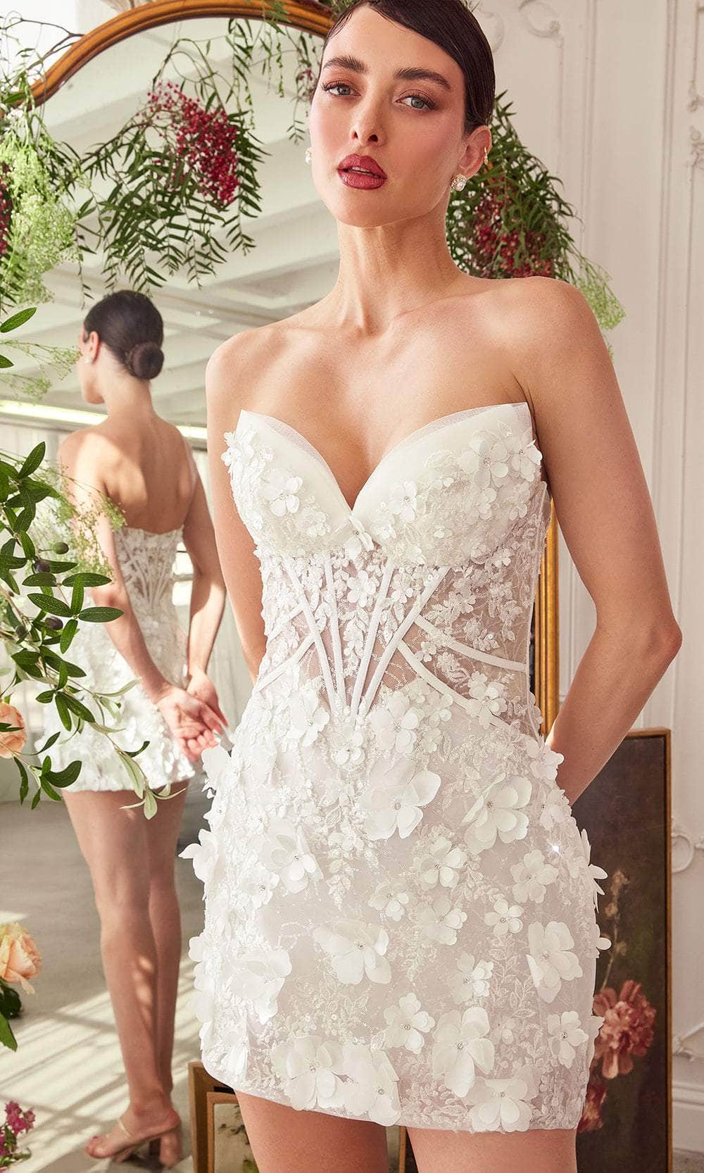 Andrea and Leo WL083 - Sweetheart Strapless Cocktail Dress - detail view