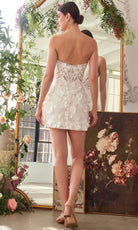Andrea and Leo WL083 - Sweetheart Strapless Cocktail Dress - back view