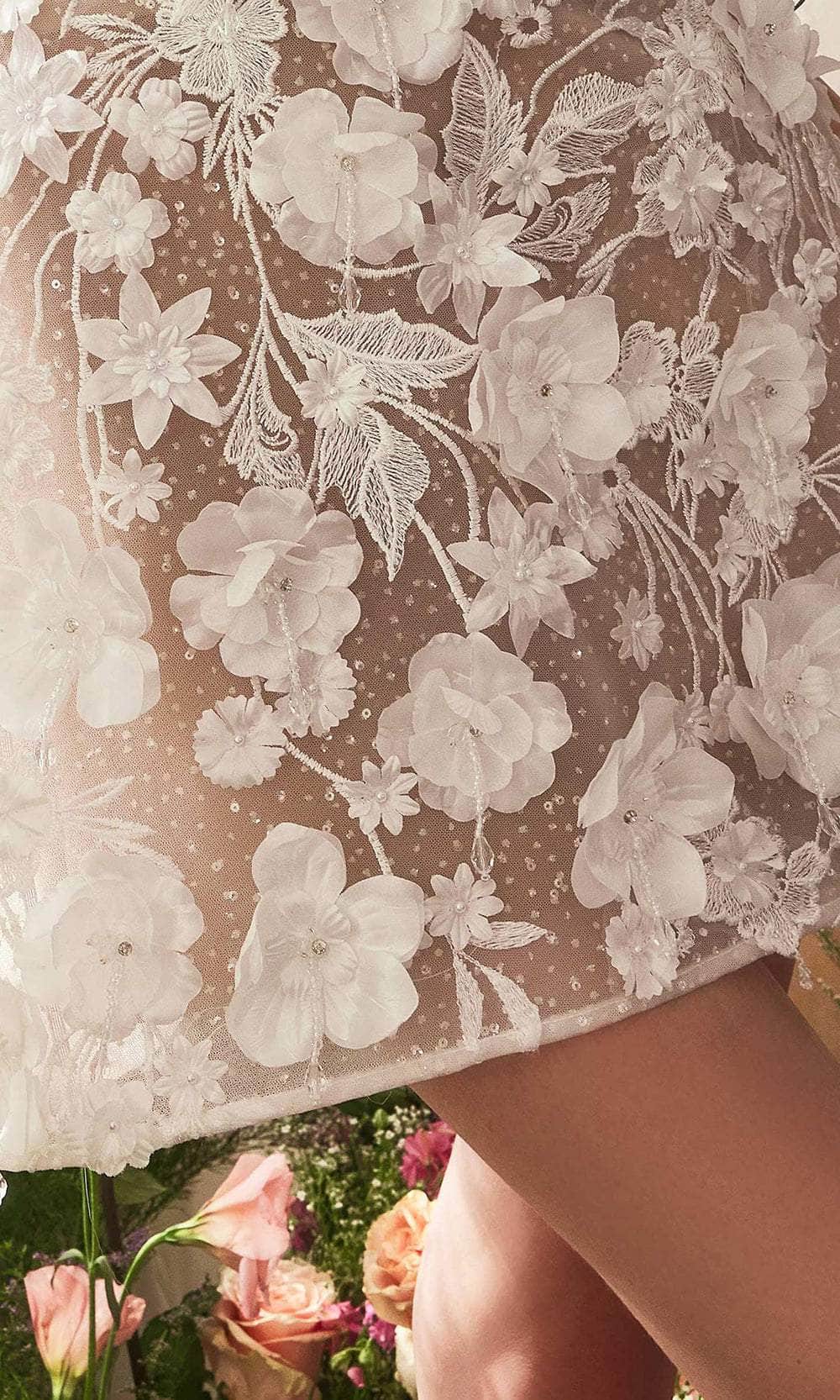 Andrea and Leo WL085 - Strapless 3D Floral Embellished Cocktail Dress - view 4