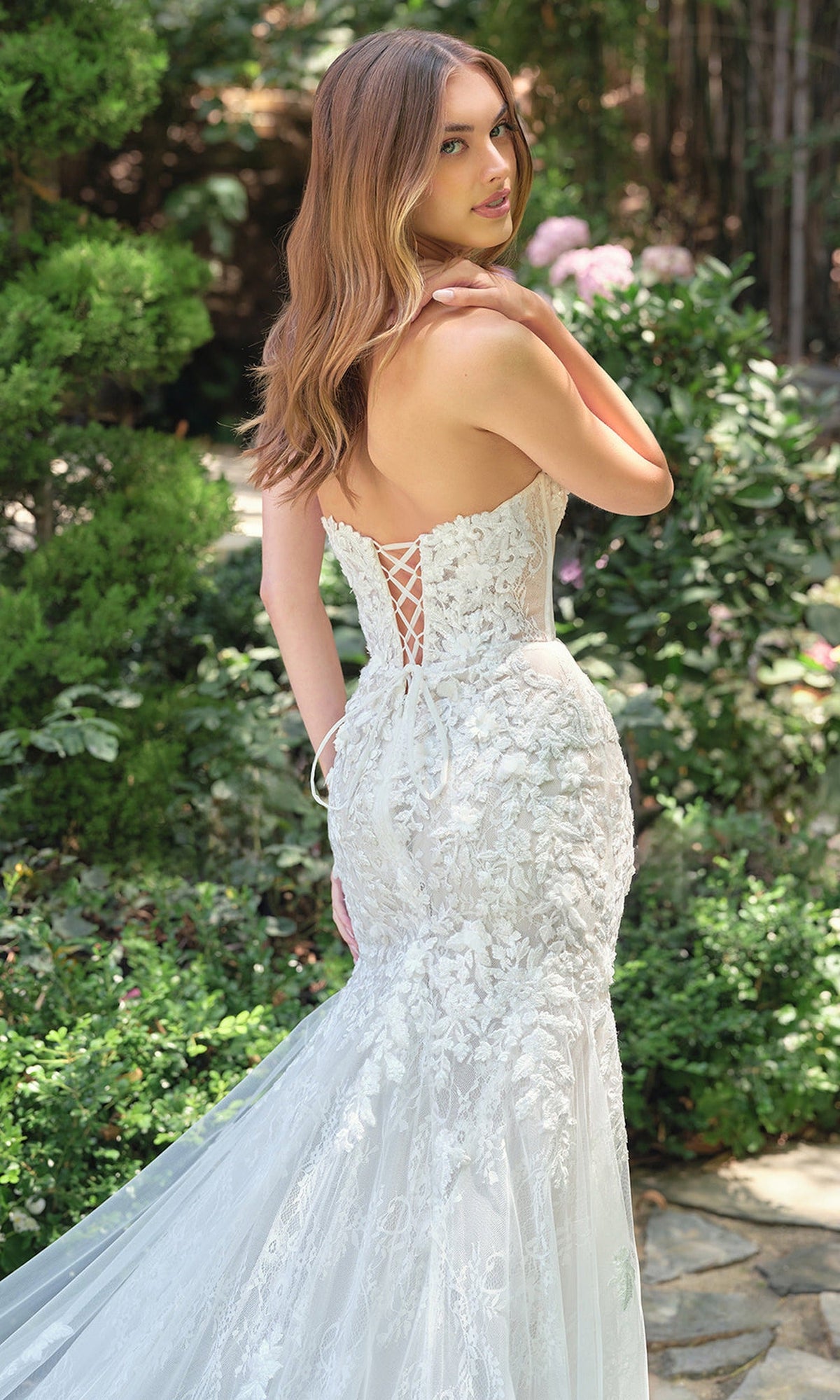Andrea and Leo WL088 - Strapless V Neck Mermaid Bridal Gown