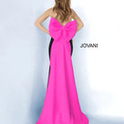 Jovani - 12020 Strapless Trumpet Dress With Bow Back Detail - designer evening gown at Silhouette Dresses