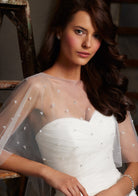 Asymmetrically Draped Net Morilee Bridal Wedding Dress by Morilee