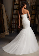 Asymmetrically Draped Net Morilee Bridal Wedding Dress by Morilee