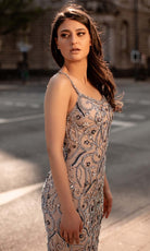 Chic and Holland - HF1514 Beaded Sleeveless Modest Prom Gown