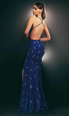 Chic and Holland AF330094 - Crisscross Back Fitted Prom Dress