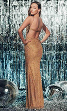 Chic and Holland AF330099 - Sleeveless Sweetheart Neck Prom Gown - back view