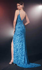 Chic and Holland AF330111 - Sequin Sleeveless Prom Gown - back view