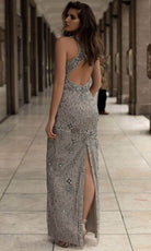 Chic and Holland AN1410 - Jewel Beaded Prom Gown With Slit