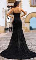 Chic and Holland AR330261 - Plunging Neck Strapless Evening Gown - back view