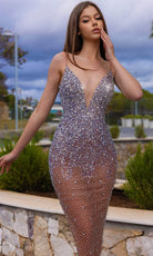 Chic and Holland AR330264 - Fitted Bodice Sleeveless Prom Gown