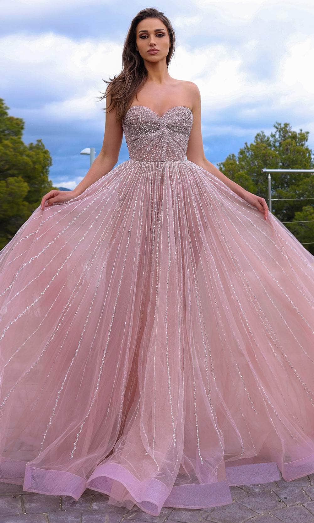 Chic and Holland AR330267 - Strapless Sweetheart Prom Gown - Silhouette Dresses