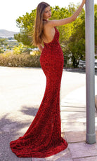 Chic and Holland AR330274 - Sequined Sleeveless Prom Gown