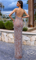 Chic and Holland AR330278 - Sleeveless Fitted Prom Gown