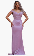 Chic and Holland BM1821 - Cold Shoulder Formal Dress