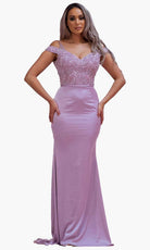 Chic and Holland BM1821 - Cold Shoulder Formal Dress - Silhouette Dresses